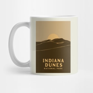 Indiana Dunes Minimal Travel Poster Mug